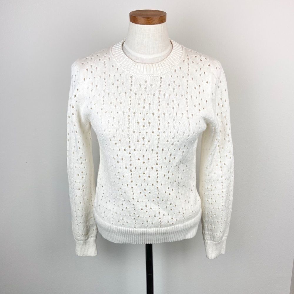 Point Sur Allover Pointelle Pullover Sweater